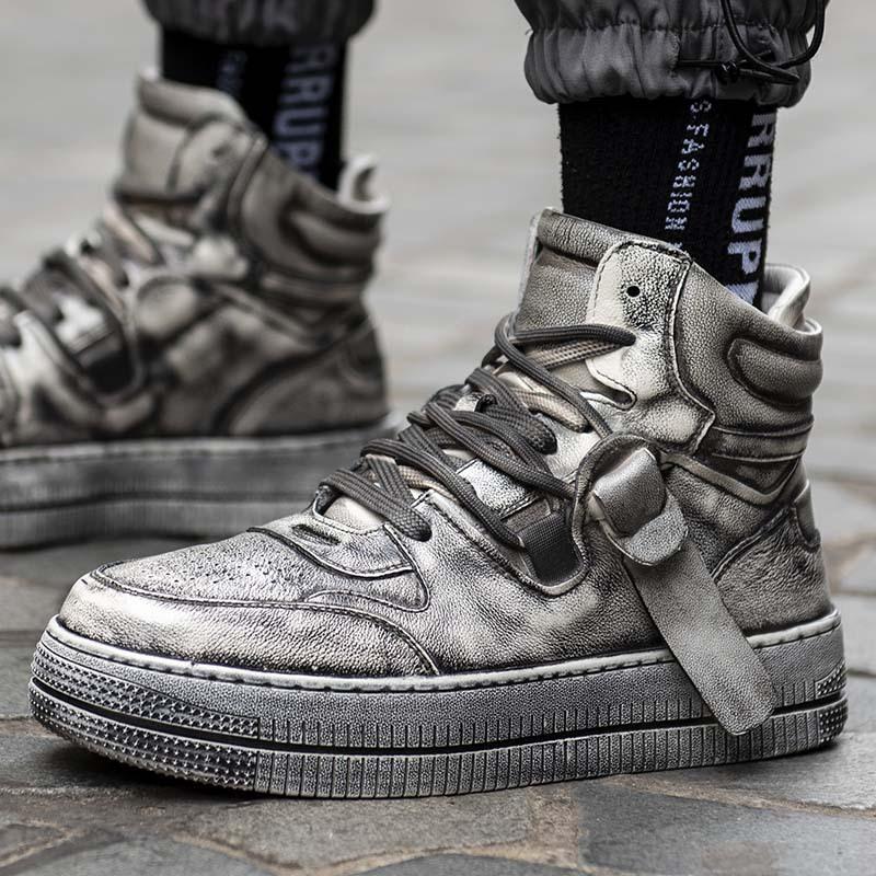 Opp France High Top Distressed Casual Shoes