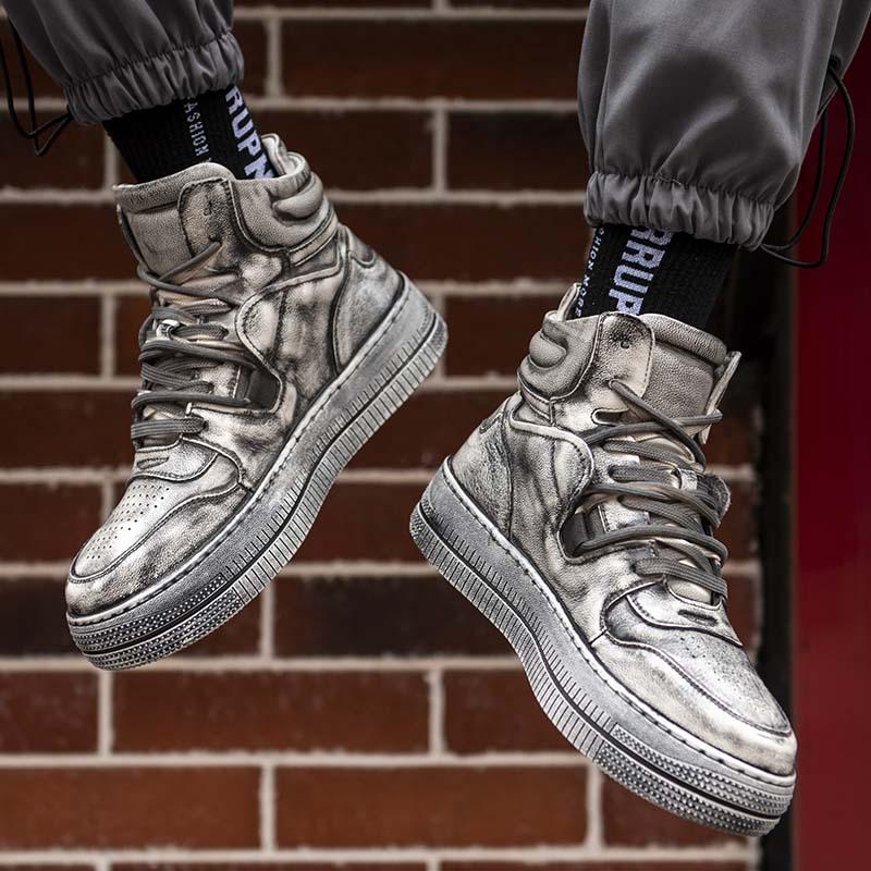 opp france High Top Distressed Casual Shoes