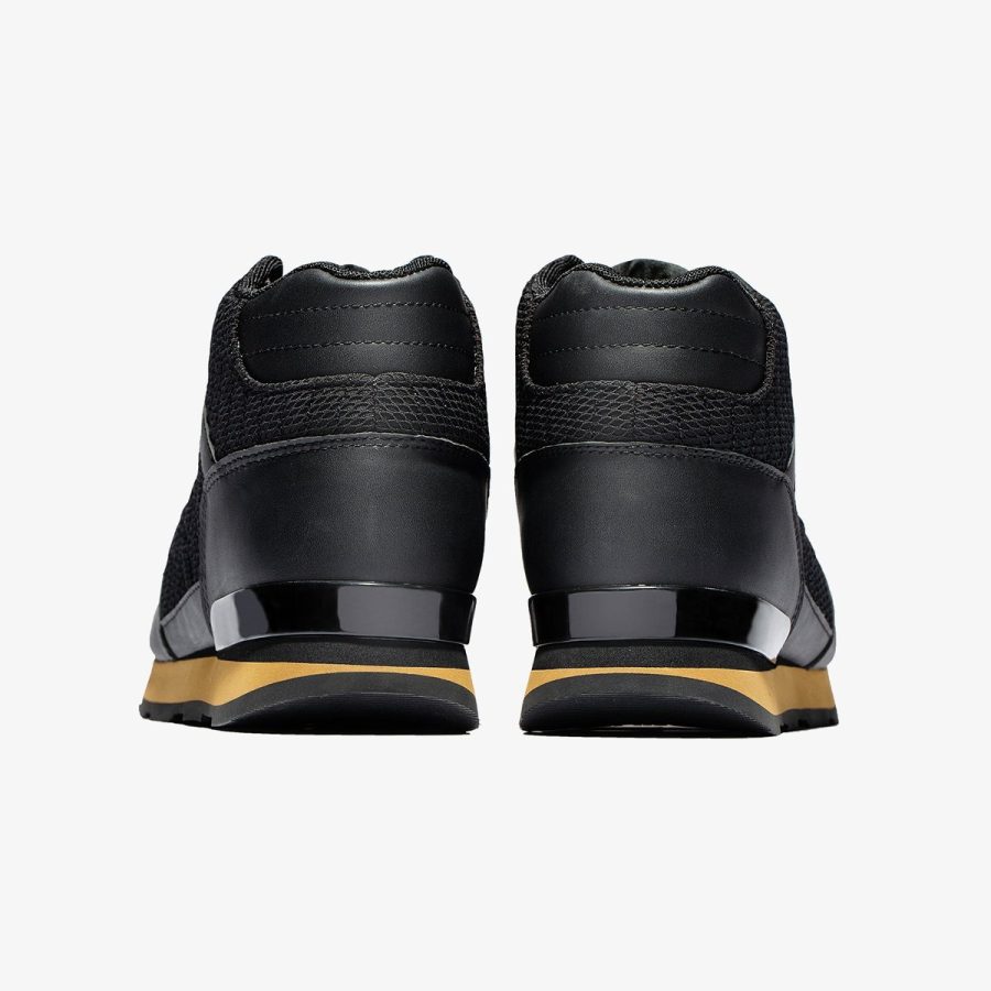 Opp France High Top Lace-Up Suede Sneakers Black