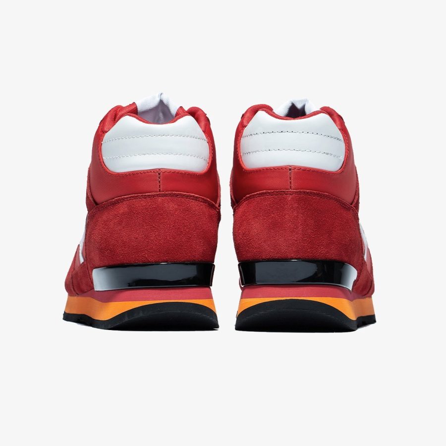 Opp France High Top Lace-Up Suede Sneakers Red