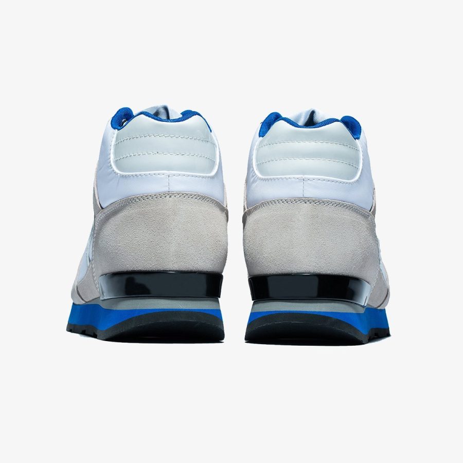 Opp France High Top Lace-Up Suede Sneakers White
