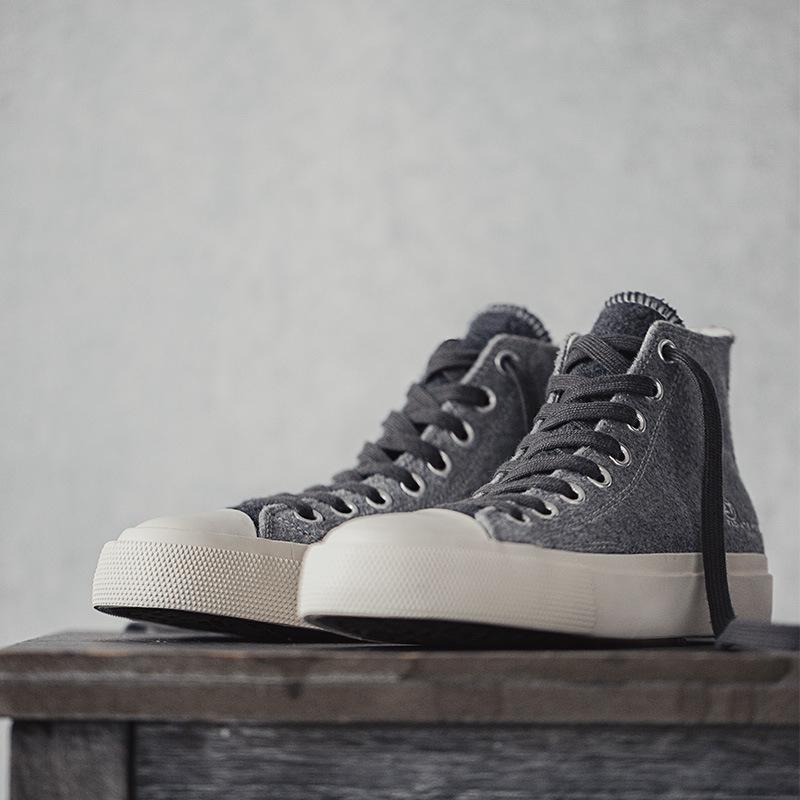 Opp France High Top Suede Casual Shoes Grey