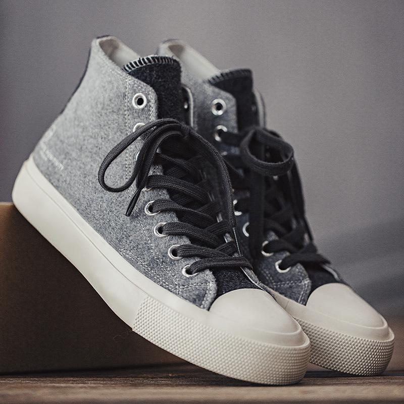 Opp France High Top Suede Casual Shoes Grey