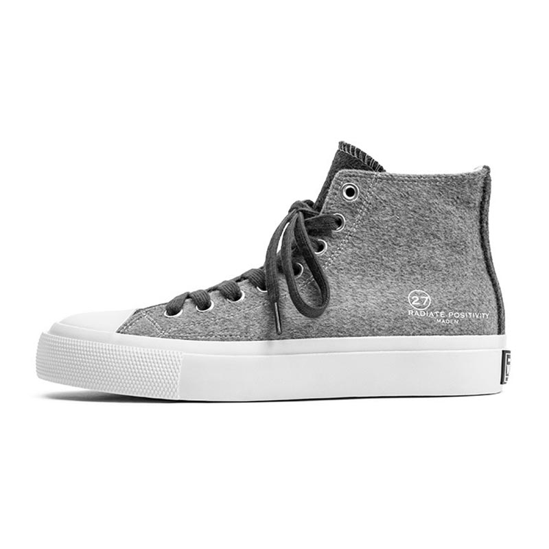 opp france High Top Suede Casual Shoes Grey