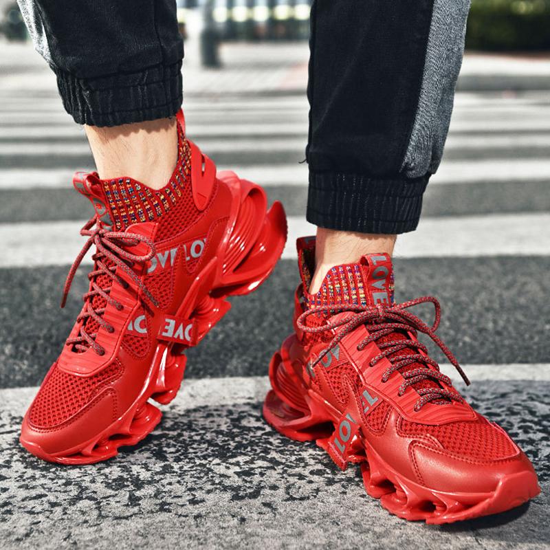 Opp France Lace-up Blade Sneakers Red