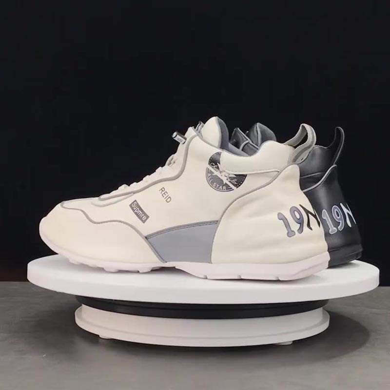 Opp France Lace-up Breathable Leather Sneakers