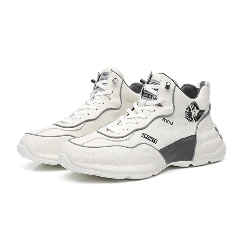 Opp France Lace-up Breathable Leather Sneakers