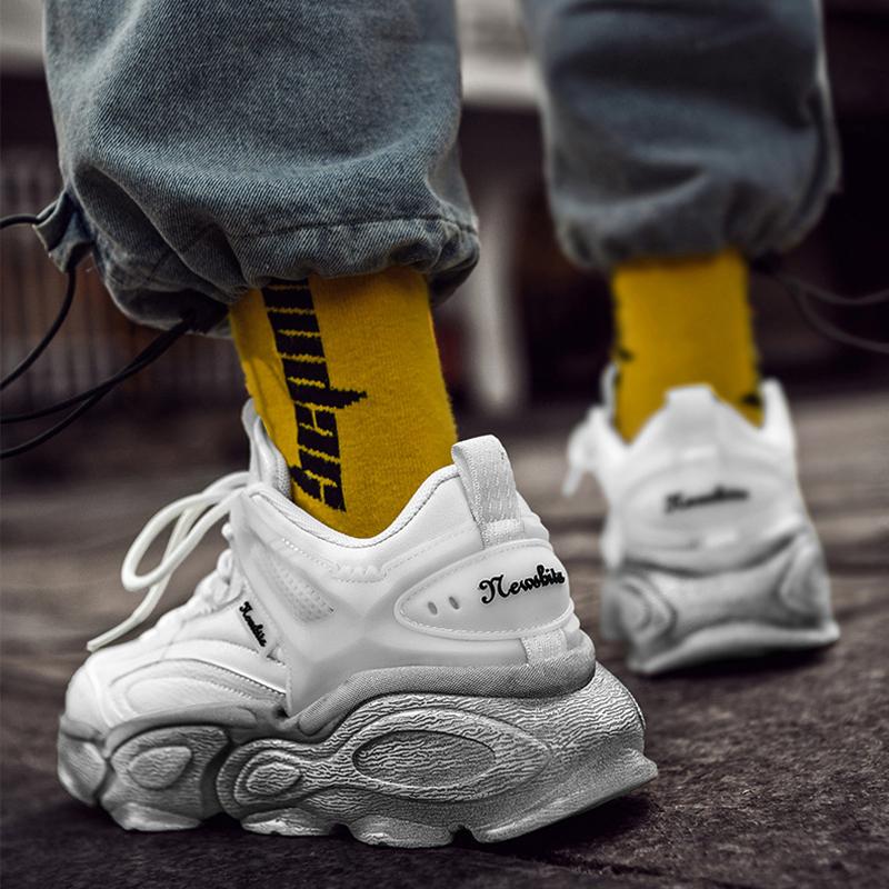 Opp France Lace-up Distressed Sneakers White