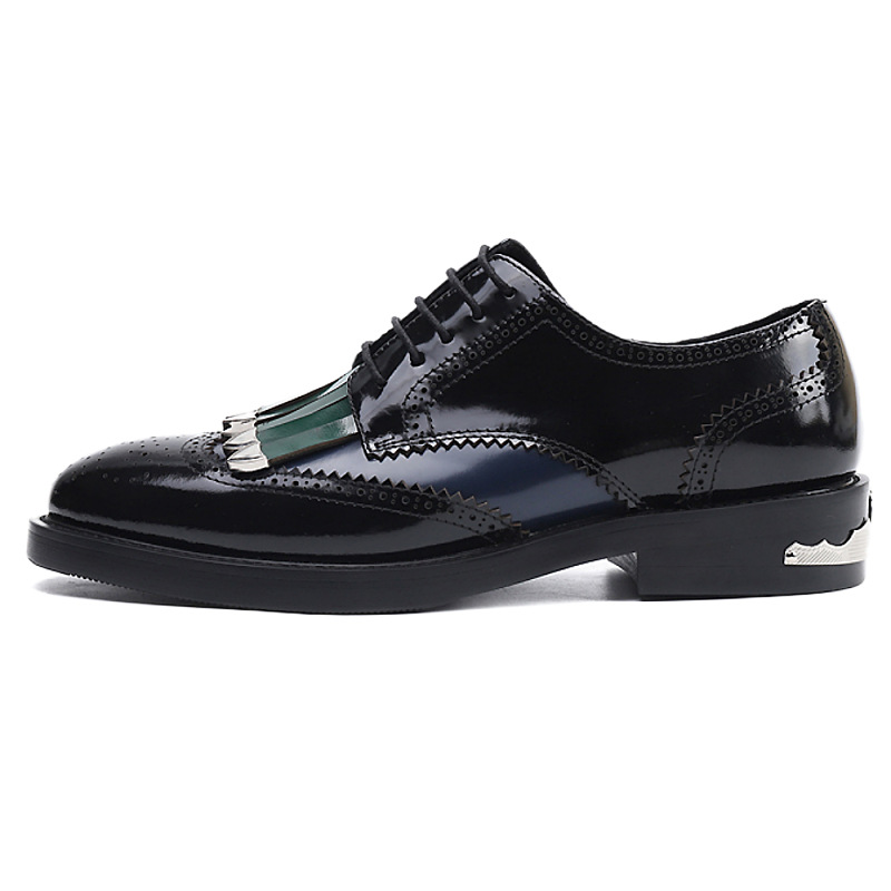 opp france Lace-up Fringe Engraved Oxfords