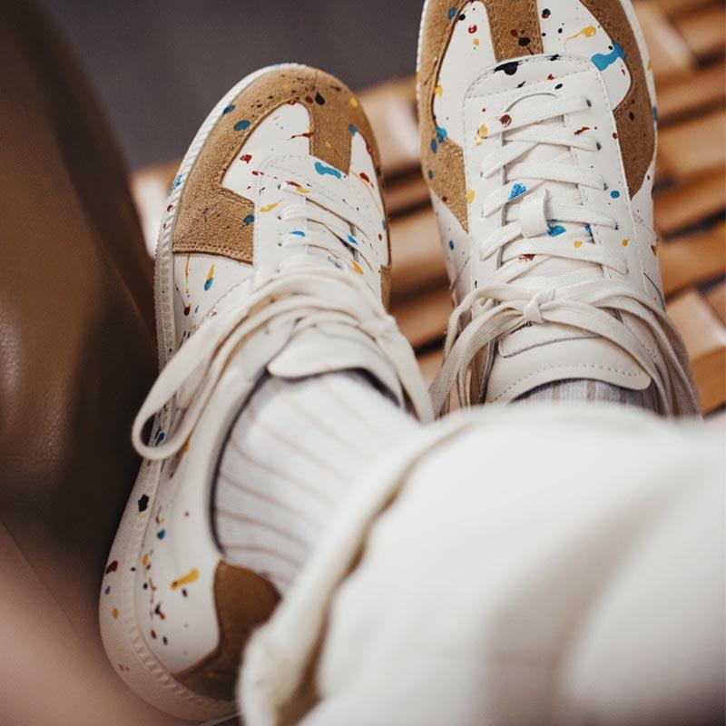 Opp France Lace-up Graffiti Casual Shoes