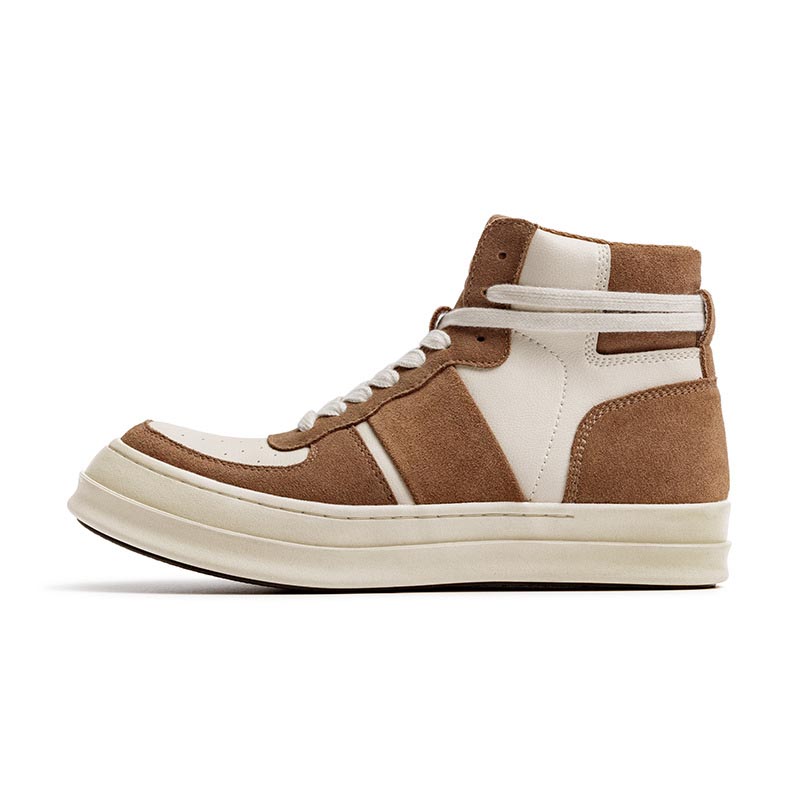 opp france Lace-up High Top Casual Shoes Brown