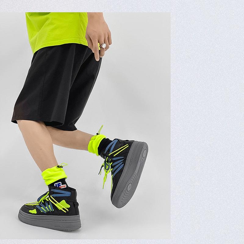 Opp France Lace-up High Top Sneakers Black
