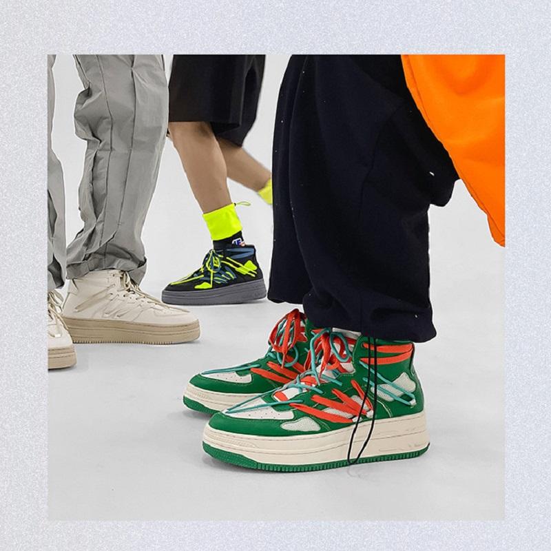 Opp France Lace-up High Top Sneakers Green