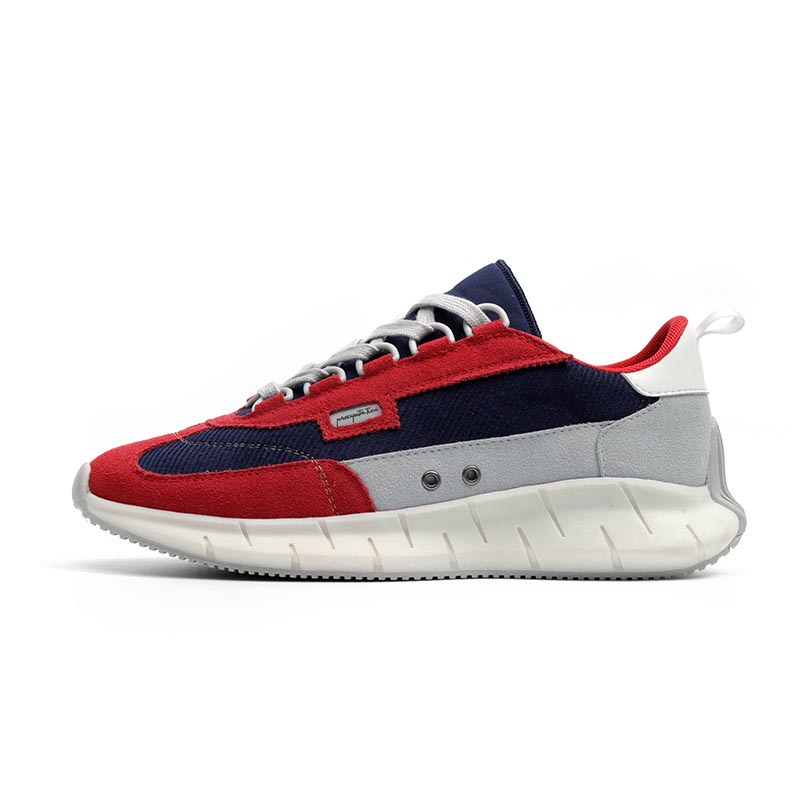 opp france Lace-up Lightweight Panel Sneakers Red