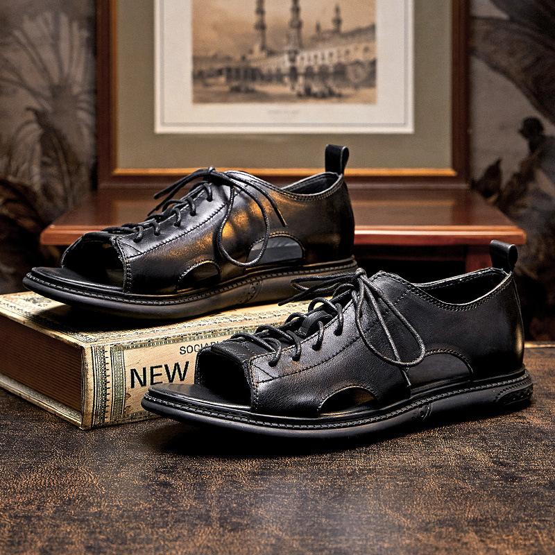 Opp France Lace-up Open-toe Cutout Sandals