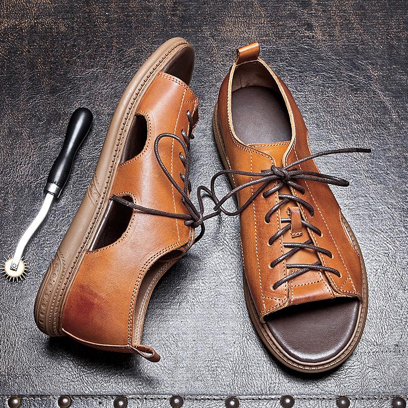 Opp France Lace-up Open-toe Cutout Sandals