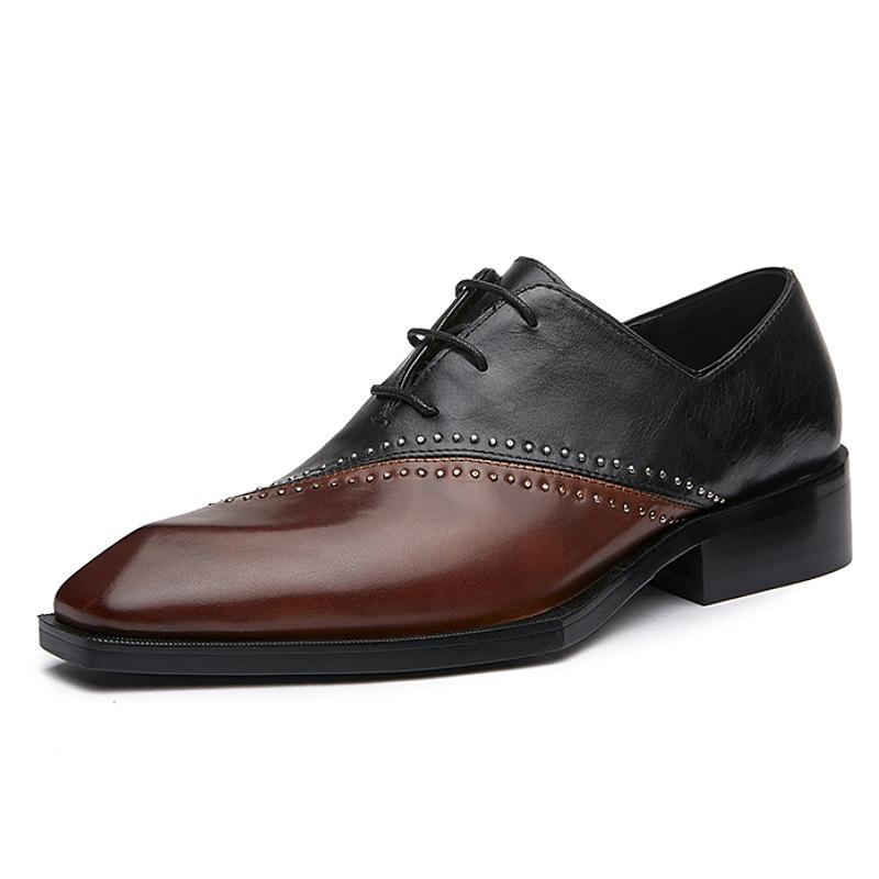 opp france Lace-up Panel Contrast Oxfords