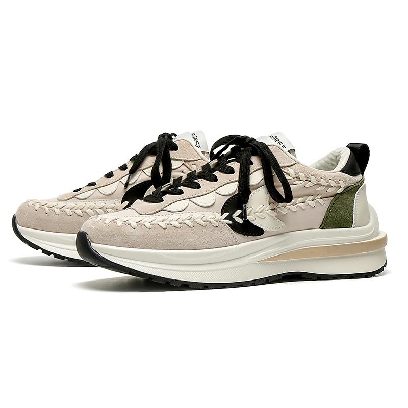 opp france Lace-up Platform Casual Shoes Beige