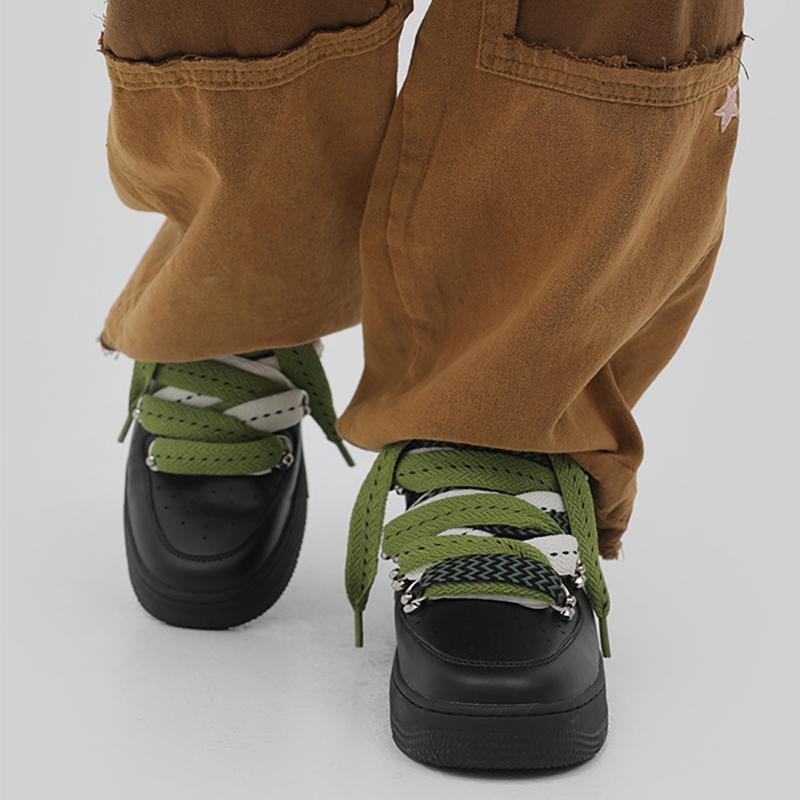 Opp France Lace-up Platform Casual Shoes Black