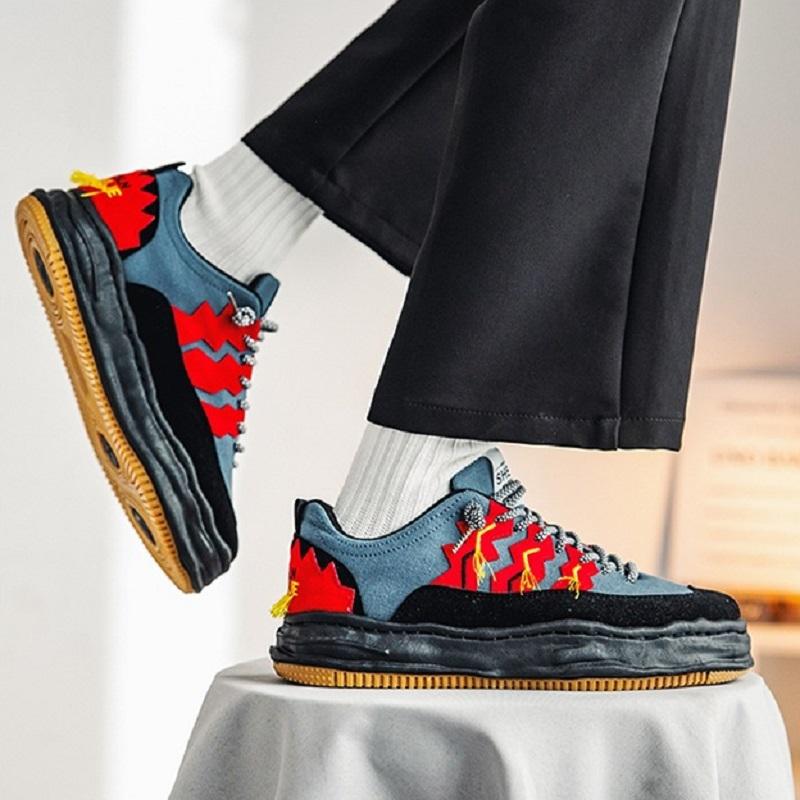 Opp France Lace-up Platform Sneakers Blue