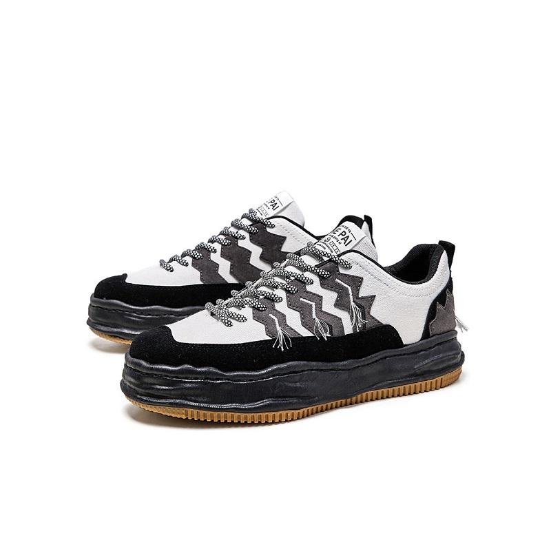 opp france Lace-up Platform Sneakers White