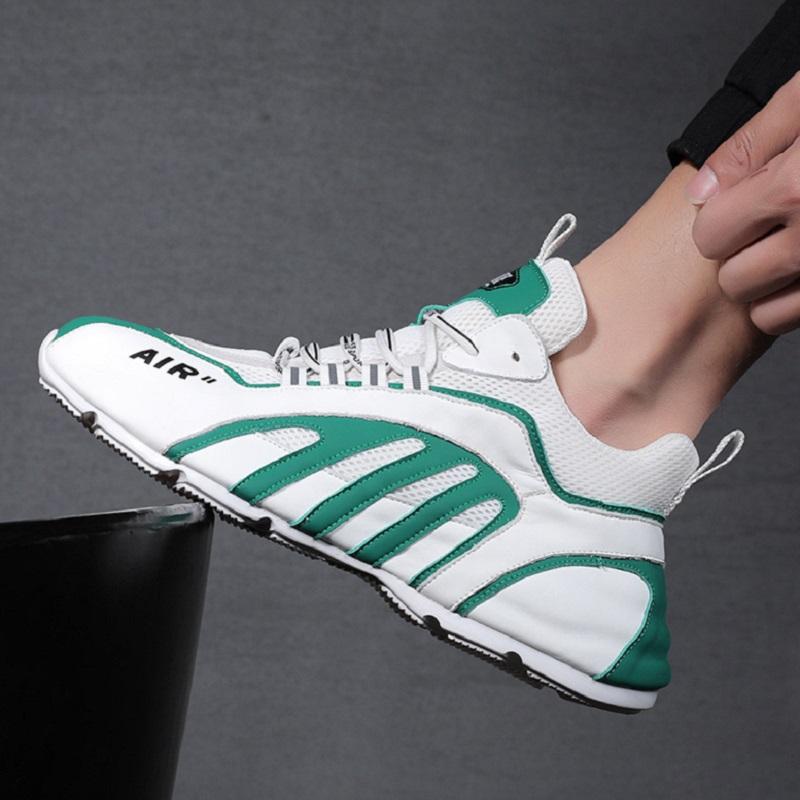 Opp France Lace-up Rubber Sole Sneakers Green