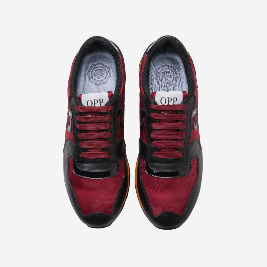Opp France Lace-Up Sneakers Red