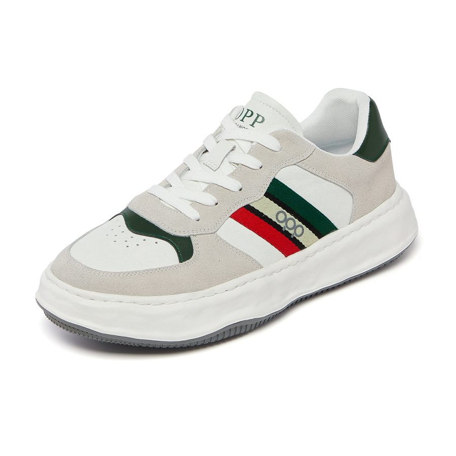 Opp France Lace-Up Suede Casual White