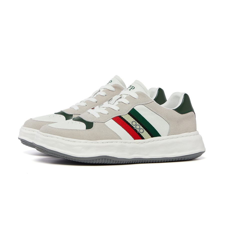 Opp France Lace-Up Suede Casual White