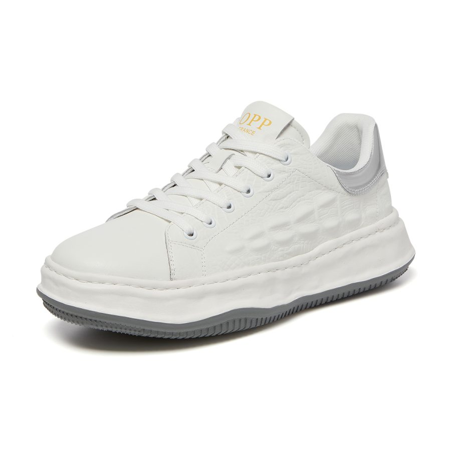 Opp France Lace-Up Suede Casual White