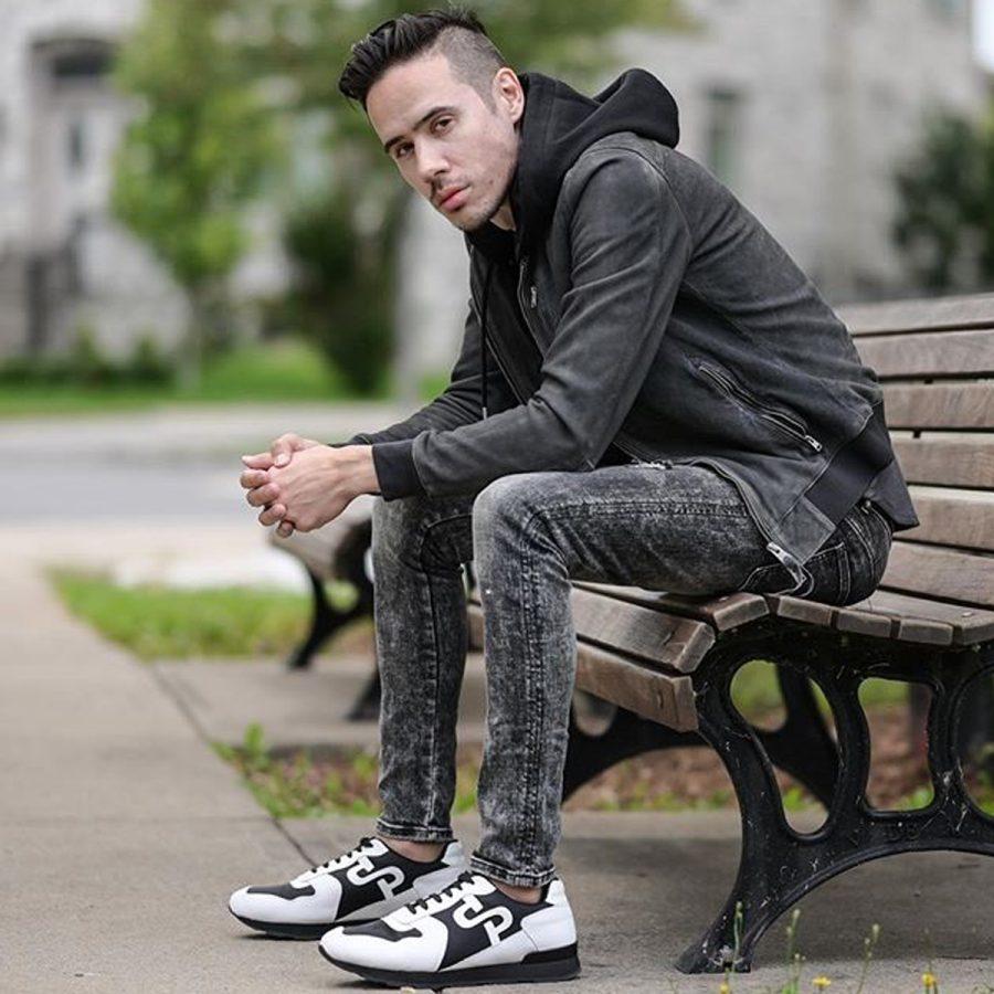 Opp France Lace-Up Suede Sneakers Black