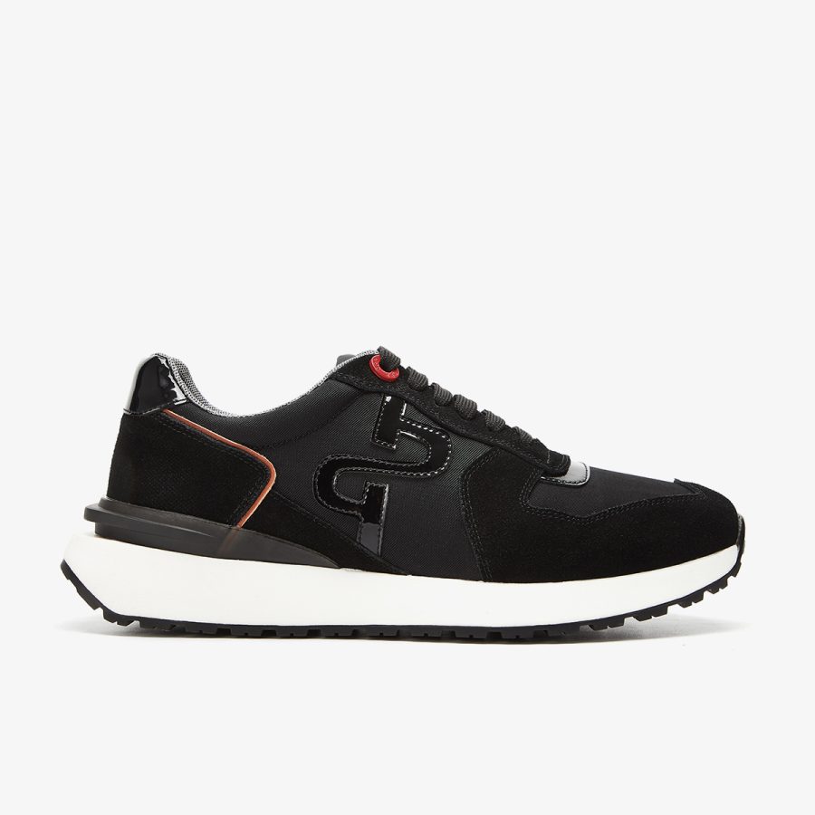 opp france Lace-Up Suede Sneakers Black