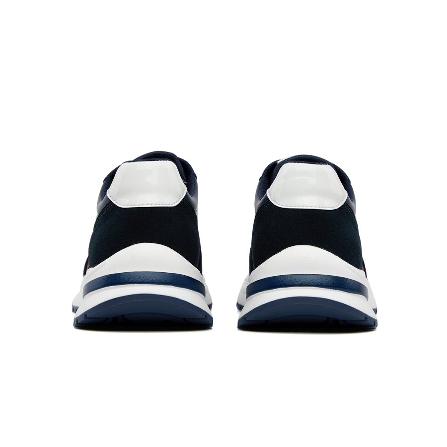 Opp France Lace-Up Suede Sneakers Black