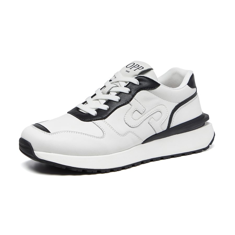 Opp France Lace-Up Suede Sneakers Black