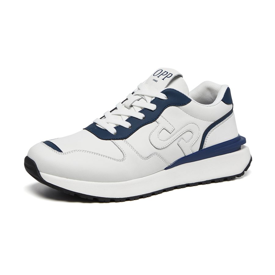 Opp France Lace-Up Suede Sneakers Blue