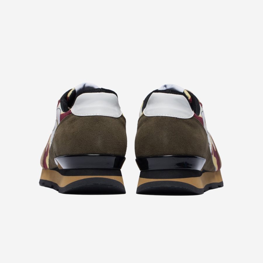 Opp France Lace-Up Suede Sneakers Khaki