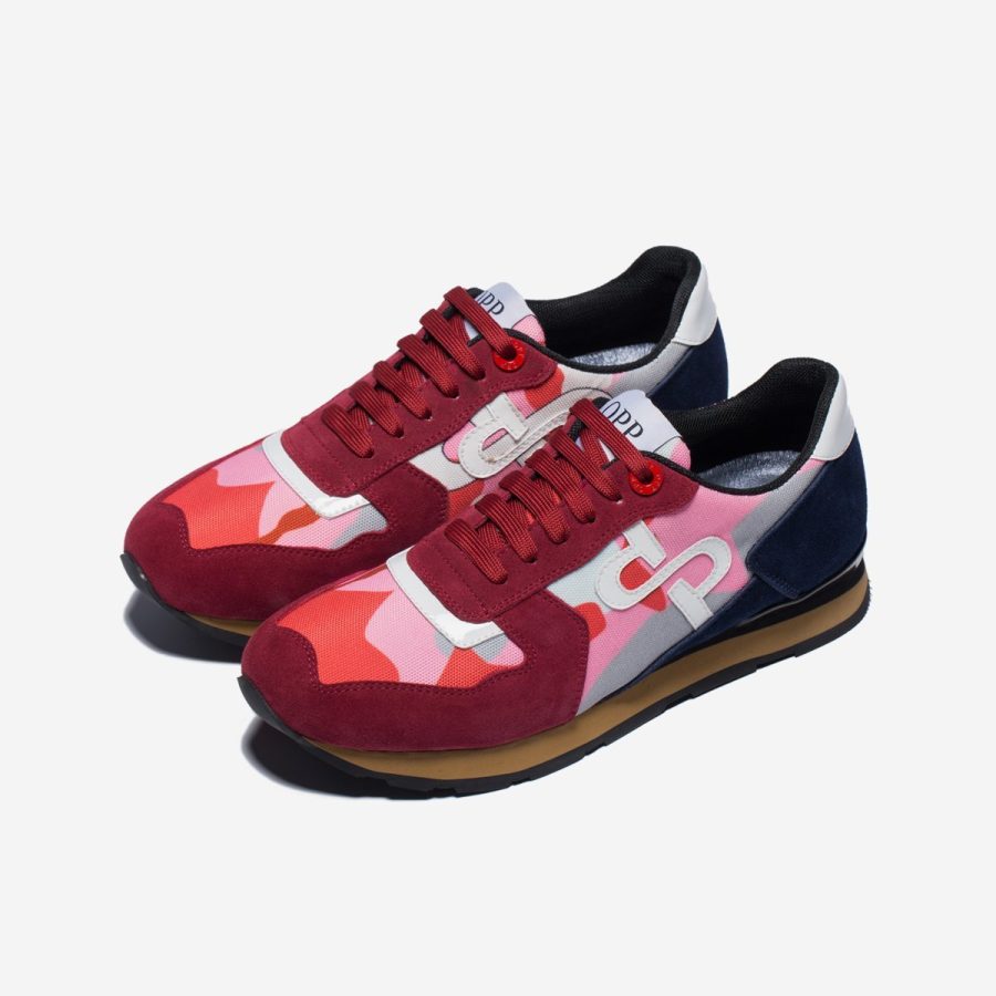 Opp France Lace-Up Suede Sneakers Pink