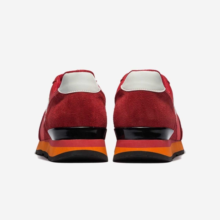 Opp France Lace-Up Suede Sneakers Red