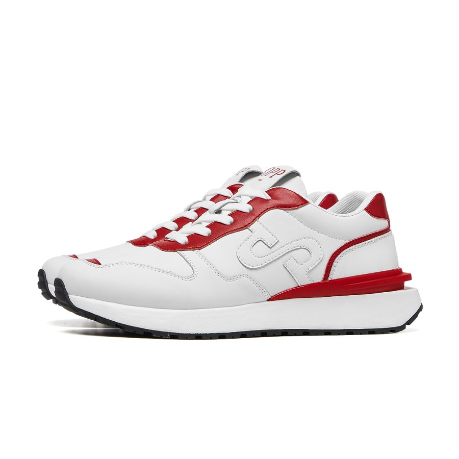 Opp France Lace-Up Suede Sneakers Red