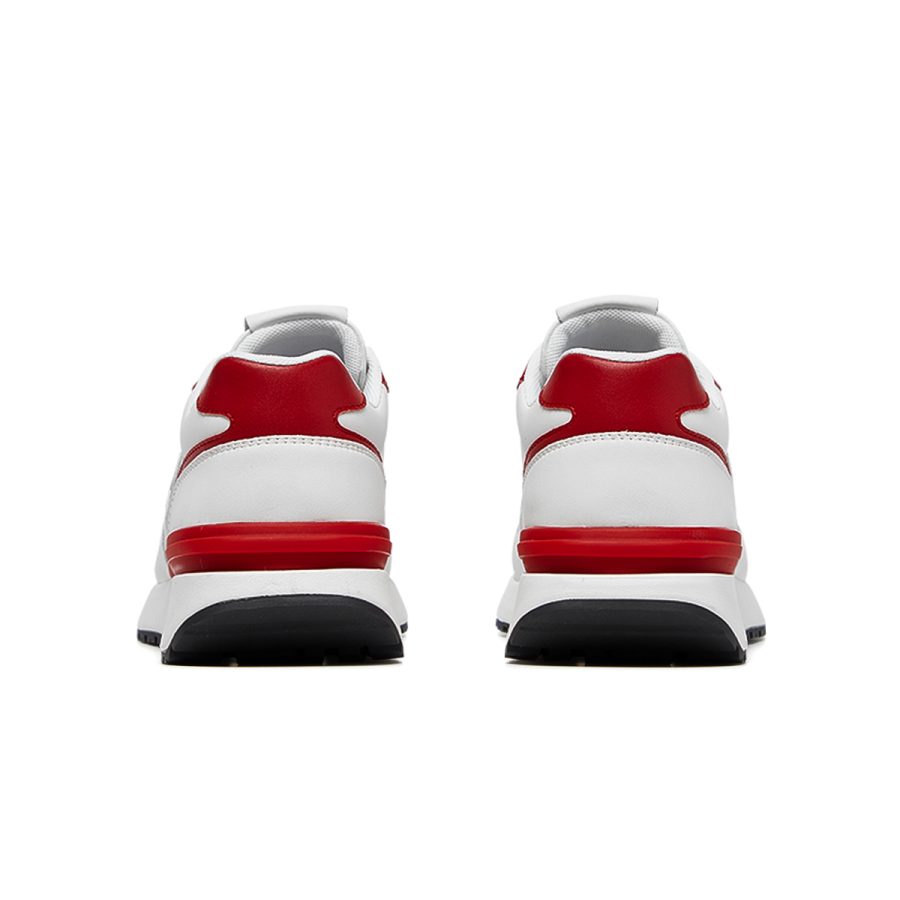 Opp France Lace-Up Suede Sneakers Red