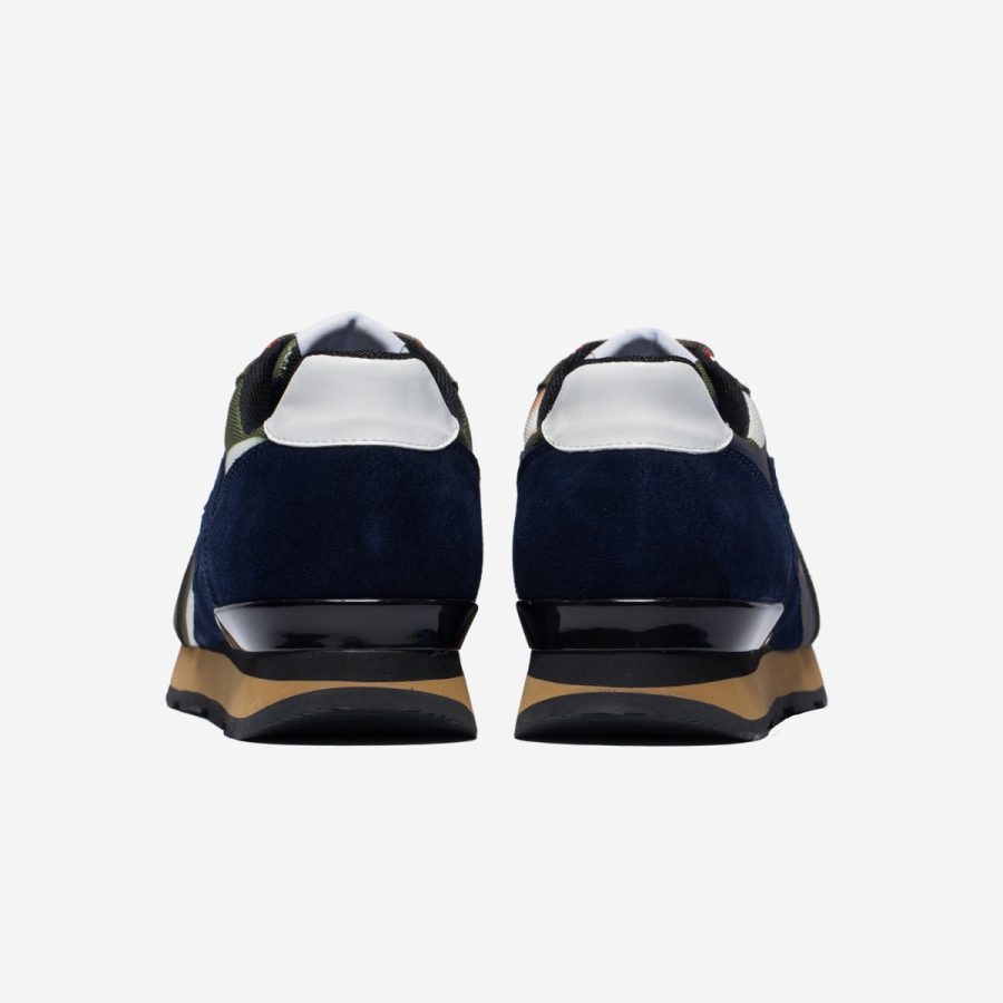 Opp France Lace-Up Suede Sneakers Tibetan Green