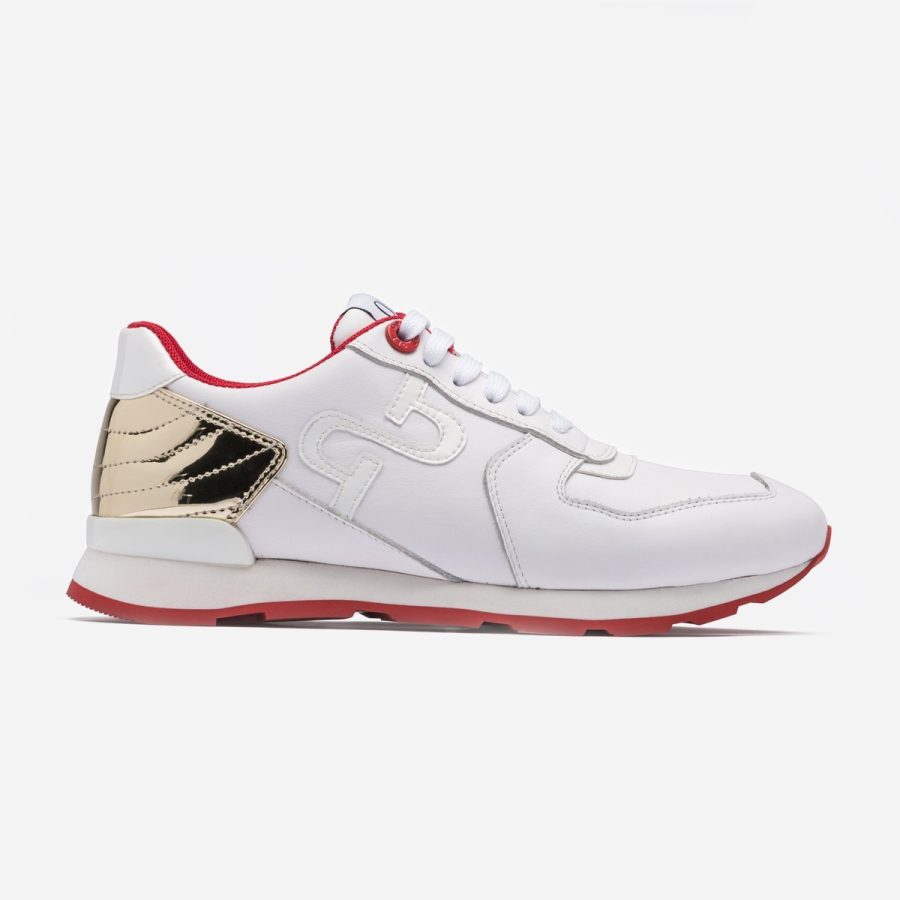 opp france Lace-Up Suede Sneakers White