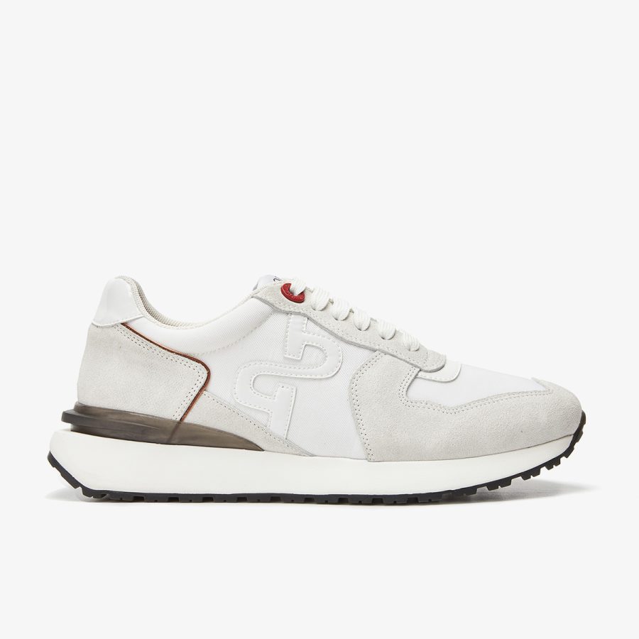 opp france Lace-Up Suede Sneakers White