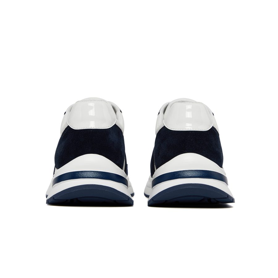 Opp France Lace-Up Suede Sneakers White