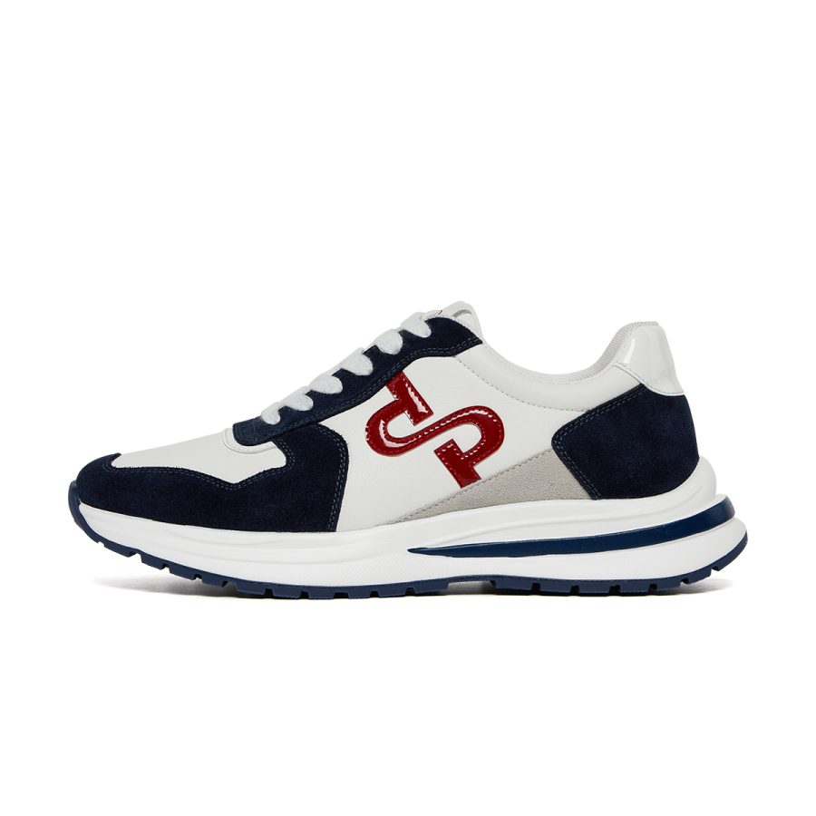 opp france Lace-Up Suede Sneakers White