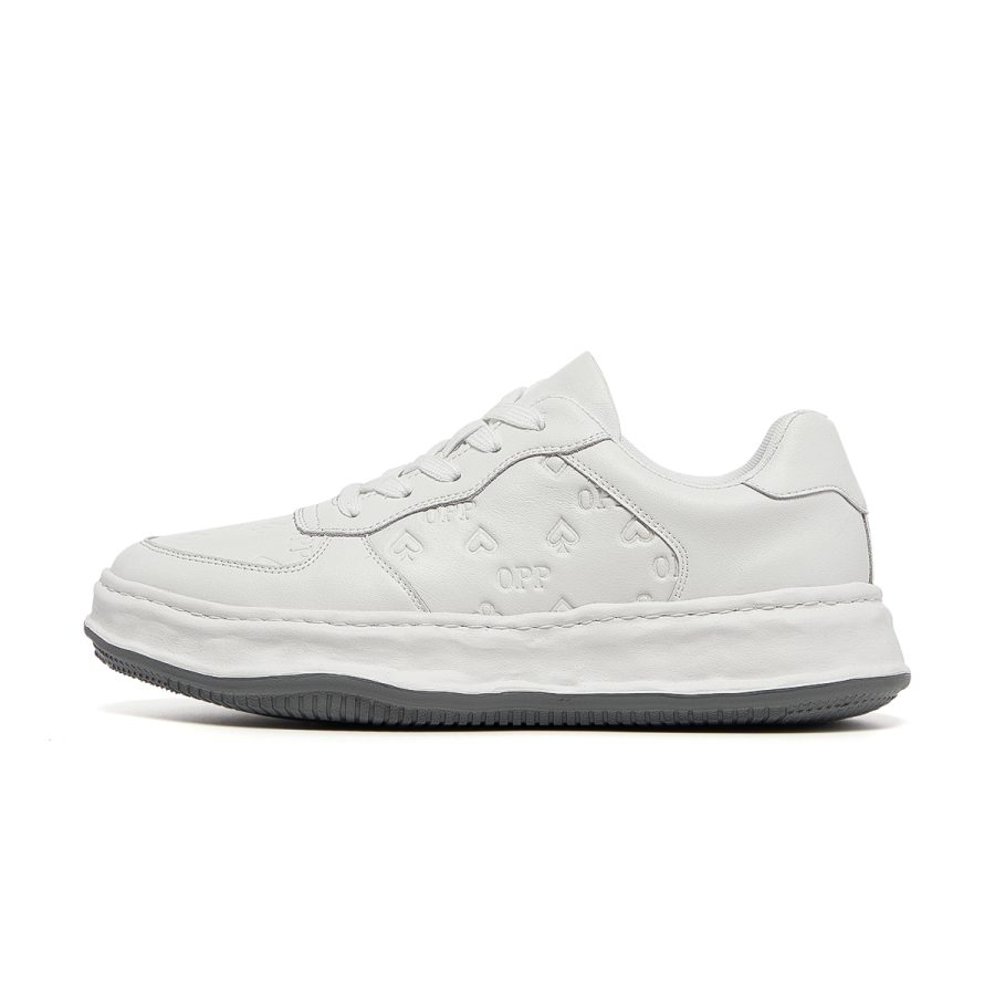opp france Lace-Up Suede Sneakers White