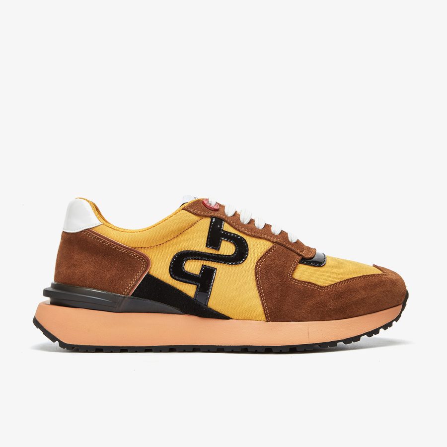 opp france Lace-Up Suede Sneakers Yellow