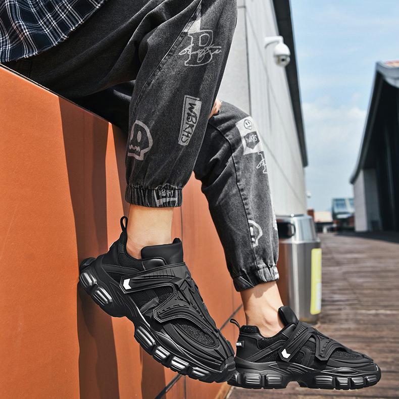 Opp France Lace-up Velcro Sneakers Black