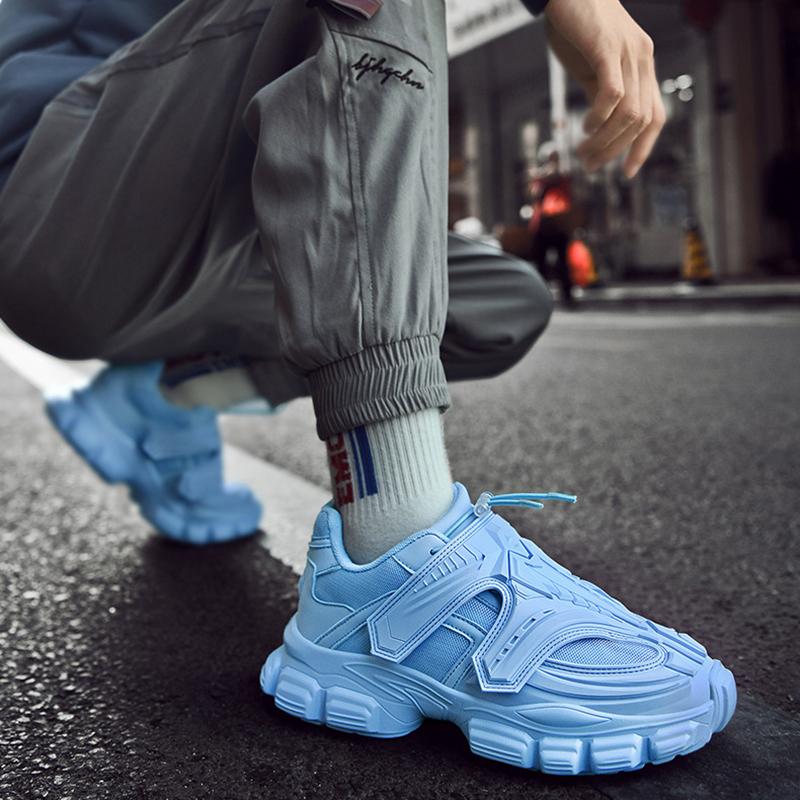 Opp France Lace-up Velcro Sneakers Blue