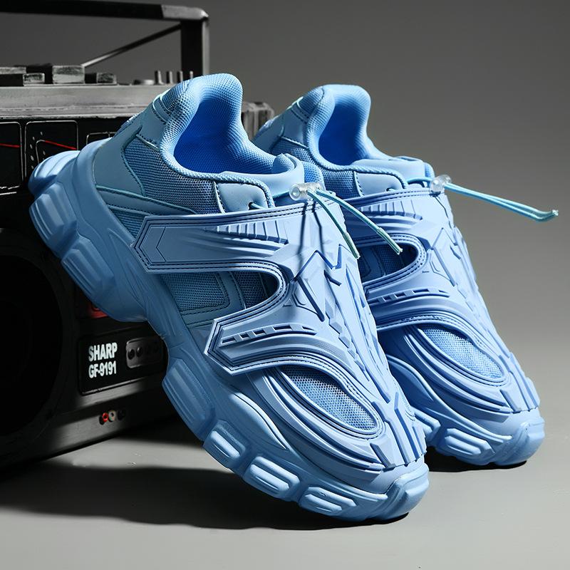 Opp France Lace-up Velcro Sneakers Blue